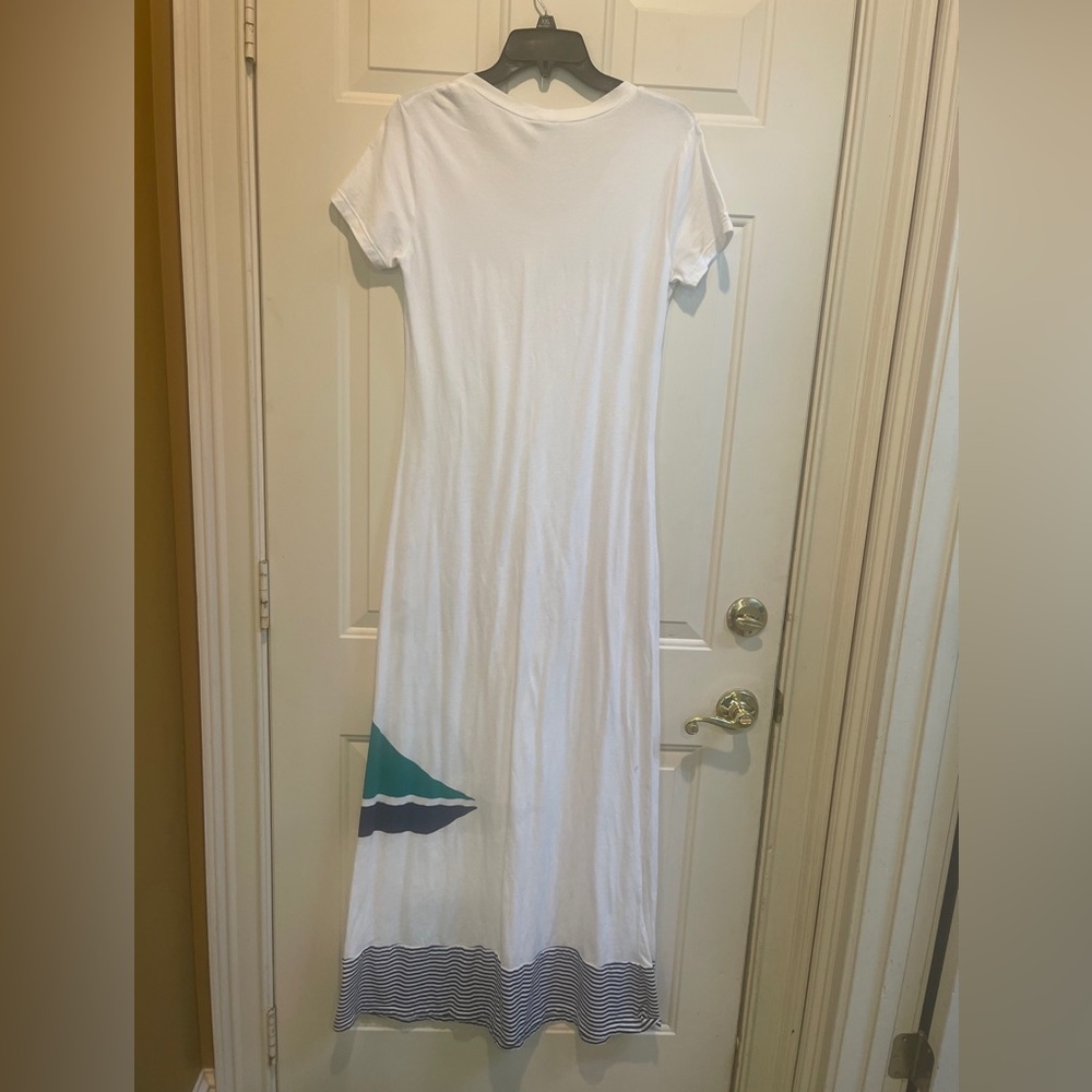Tommy Bahama Short Sleeve Cotton Maxi Summer Dress Women Sz Small Petite - Picture 3 of 4
